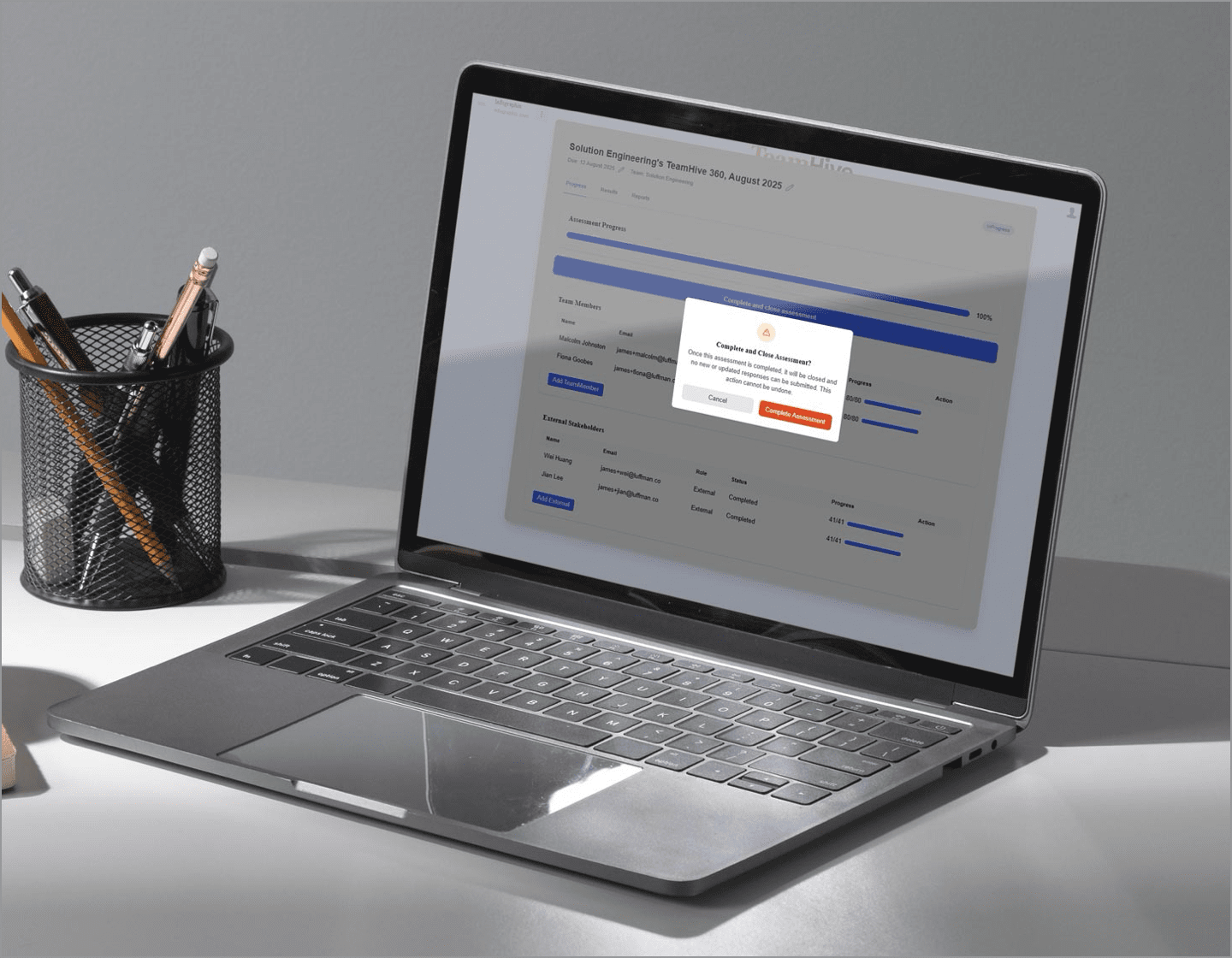 TeamHive web platform